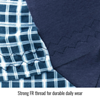 FR Cotton Welding Cap with Hidden Bill Extension, Blue Plaid